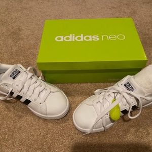 NIB Adidas Neo Cloudfoam Leather Tennis Shoes 6.5